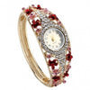 Unique Watches With Purple Red Colorful Plated Gold Wholesale Watches Suit Girl Youth, New Fashion Zircon Copper Ladies